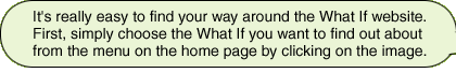 It's really easy to find your way around the What If website. First, simply choose the What If you want to find out about from the menu on the home page by clicking on the image.