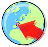 Map of the world highlighting France