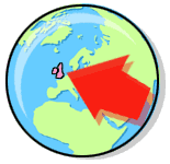 Map of the world highlighting Great Britain