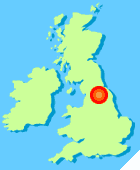 Map of Britain highlighting Leeds