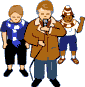 Cartoon of match commentator