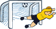 Cartoon of a goalkeeper
