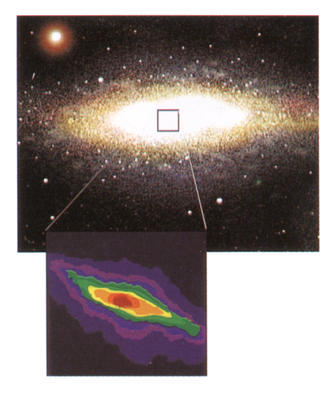 This is a radio map of part of the M82 galaxy.