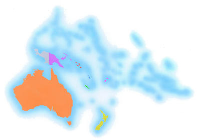 Australasia has fewer people than any continent except Antarctica.