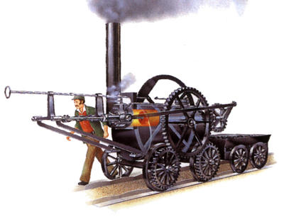 Richard Trevithick's 1804 locomotive was the first machine to run on rails.