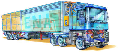 How does a refrigeration truck keep its cargo cold?
