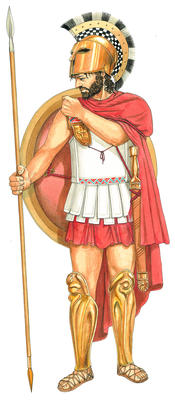 The hoplite used his spear to attack his enemy until he was wounded, or turned and ran.
