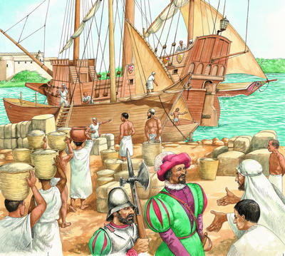 From the late 15th century, the Portuguese dominated trade with the Arabs on Africa's east coast.