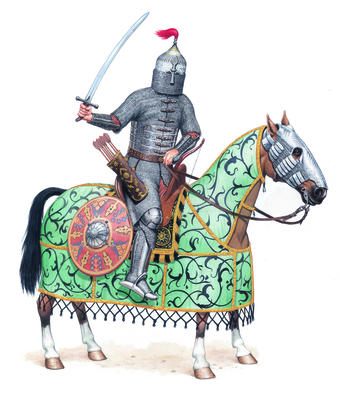 A 15th-century Turkish horseman would have been heavily armed. He and his horse wore mail-and-plate armour.