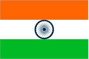 On India's flag orange stands for Hinduism, green for Islam, and the wheel for Buddhism.
