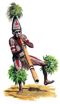 For dance festivals, Aborigines wear ceremonial body paint, as they have done for thousands of years.