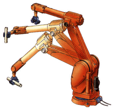 Robot arms work quickly and accurately without human help.