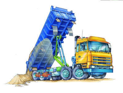 A bulk-carrying tipper truck has an aluminium body that can hold up to 22 tons.